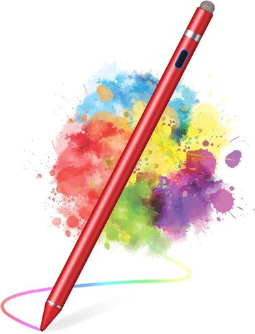 قلم رقمي لشاشات اللمس، قلم نشط ذو نقطة دقيقة متوافق مع iPhone iPad والأجهزة اللوحية الأخرى للرسم والكتابة اليدوية (أسود) in Kuwait