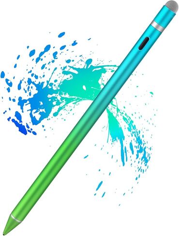 قلم رقمي لشاشات اللمس، قلم نشط ذو نقطة دقيقة متوافق مع iPhone iPad والأجهزة اللوحية الأخرى للرسم والكتابة اليدوية (أسود) in Kuwait
