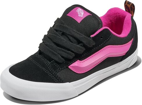 Vans Kids' Knu Skool Shoe | '90s Retro Puffy Low-Top Fashion Sneakers for Boys & Girls, Black/True White, 10.5 in Saudi Arabia