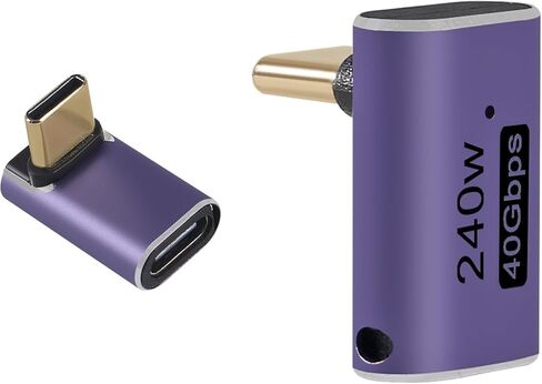 2pcs 90 Degree Right Angle USB C Male to Female Adapter, USB Type C Adapter Extender Support 240W, 40Gbps, 8K@60Hz for Steam Deck, MacBook,Thunderbolt ect(Male Bend) in Saudi Arabia