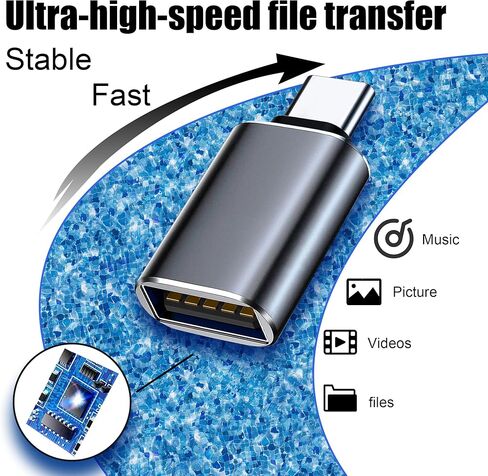 USB-C Male to USB 3.2 Female Adapter, Compatible with iPhone 16 Pro Max, iMac 2021, iPad Pro 2021, MacBook Pro/Air, Type-C & Thunderbolt 3 Devices- 2 Pack Grey in Saudi Arabia