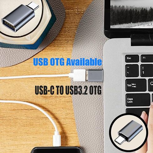 USB-C Male to USB 3.2 Female Adapter, Compatible with iPhone 16 Pro Max, iMac 2021, iPad Pro 2021, MacBook Pro/Air, Type-C & Thunderbolt 3 Devices- 2 Pack Grey in Saudi Arabia