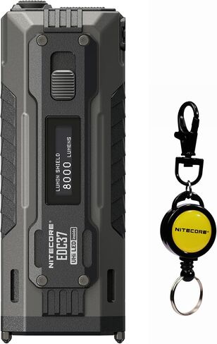 Nitecore EDC37 8000 Lumen مصباح يدوي EDC تكتيكي مع سلسلة مفاتيح قابلة للسحب in Kuwait