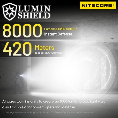 Nitecore EDC37 8000 Lumen مصباح يدوي EDC تكتيكي مع سلسلة مفاتيح قابلة للسحب in Kuwait