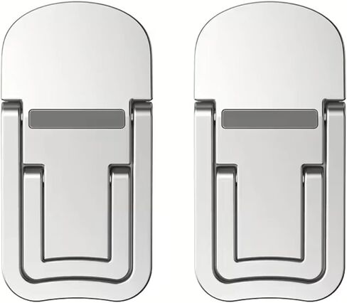 2Pcs Laptop Stand Portable Feet Riser Notebook Holder Stable Mini Computer Bracket, Silver in Saudi Arabia