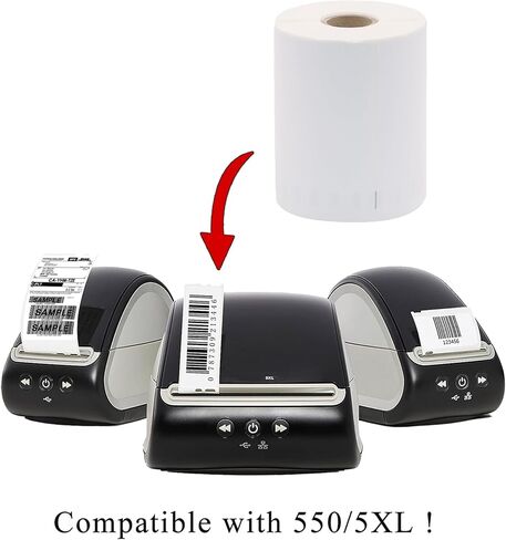 استبدال ملصقات الشحن 4 "x6" تسميات الطابعة الحرارية المباشرة 4XL 5XL 1744907 مع Lables لفة Dymo ، حمار وحشي ، العنوان تسميات حرارية للبريد على الإنترنت [2 لفات ، 440 ملصقات] in Kuwait