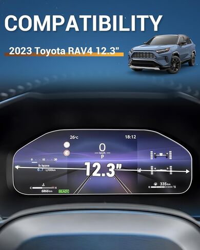 YEE PIN 2025 RAV4 واقي شاشة لـ 2023 2024 2025 Toyota RAV4 جهاز LCD عالي الجودة 12.3 بوصة غطاء شاشة تعمل باللمس حماية حساسة فائقة الدقة ومضادة للخدش ناعمة الملمس شفاء ذاتي 2 حزمة in Kuwait
