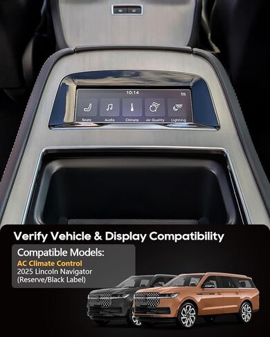 LFOTPP 2-Pack for 2025 2026 Lincoln Navigator Screen Protector [فيلم نانو] (احتياطي/ملصق أسود) AC التحكم في المناخ شاشة تعمل باللمس 2025 2026 Lincoln Navigator Accessories بلاستيك مضاد للخدش in Kuwait