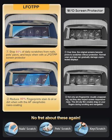 LFOTPP 2-Pack for 2025 2026 Lincoln Navigator Screen Protector [فيلم نانو] (احتياطي/ملصق أسود) AC التحكم في المناخ شاشة تعمل باللمس 2025 2026 Lincoln Navigator Accessories بلاستيك مضاد للخدش in Kuwait