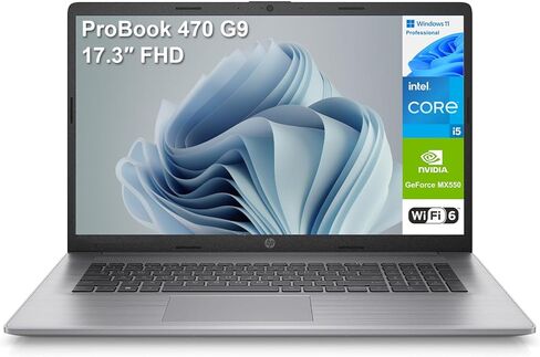 HP 17 inch Laptop, Intel 8-Core Processor, 17.3 FHD(1920 x 1080) Anti- Glare Display, Windows 11 Pro & Copilot AI, WiFi 6 & BT 5.3, 9.5 Hours Battery, for Business & Student(16GB RAM | 512GB SSD) in Saudi Arabia