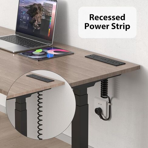 Drawer Outlet Kit with 65W USB C Fast Charging Station, HEZI Recessed Power Outlet with 3 USB Ports & 3 AC Outlets, Furniture Flush Mount Power Strip for Home Office 6ft Cord in Kuwait