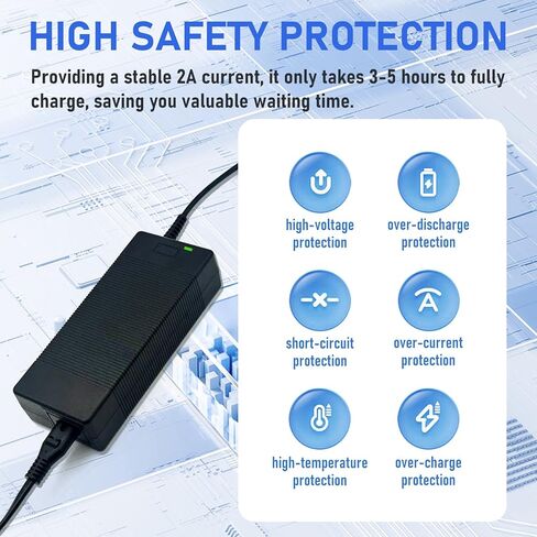 شاحن محول 33.6 فولت 2 أمبير متوافق مع Unagi Model One E350 E500 Scooter Charger Power Supply Cord PSU، 33.6V استبدال مصدر الطاقة لـ Unagi Model One E350 E500 Scooter in Kuwait