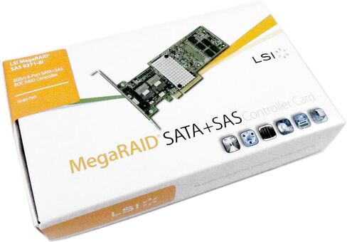 LSI Logic LSI00330 8 منافذ INT.، 6 جيجابايت/ثانية SATA+SAS، PCIE 3.0، 1 جيجابايت DDRIII؛ في الصندوق: MR SAS 9271-8I, Q in Saudi Arabia