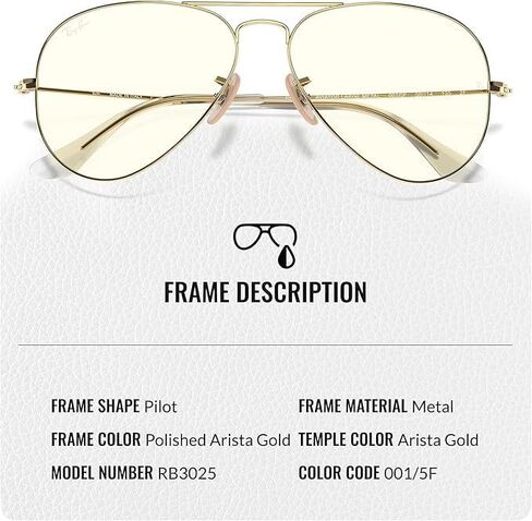 Ray-Ban RB3025 AVIATOR CLEAR EVOLVE Pilot Shaped Sunglasses for Men & Women with Official RAYBAN Eyewear Kit in Saudi Arabia