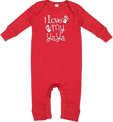 inktastic I Love My Yaya Grandchild Baby Romper Coveralls in Saudi Arabia