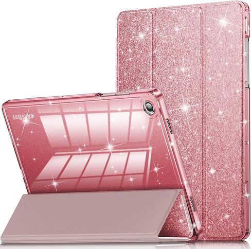 INFILAND Case for Samsung Galaxy Tab A11+Plus/A9+ Plus 11 inch Case (2023/2025), Glitter Tablet Protective Cover with Sparkly Clear Back for Girls Kids (Pink, Galaxy Tab A11 Plus) in Saudi Arabia