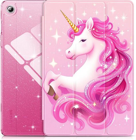 INFILAND Case for Samsung Galaxy Tab A11+Plus/A9+ Plus 11 inch Case (2023/2025), Glitter Tablet Protective Cover with Sparkly Clear Back for Girls Kids (Pink, Galaxy Tab A11 Plus) in Saudi Arabia