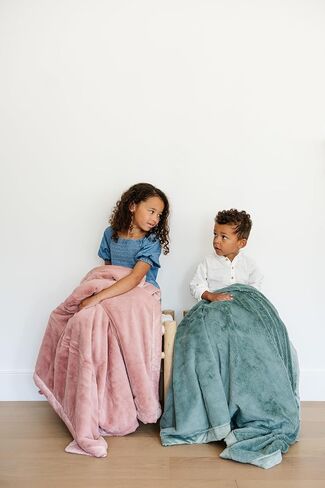 بطانية سارانوني الفاخرة للأطفال | بطانيات مريحة فائقة النعومة ومريحة من القطيفة للأطفال والمراهقين | شبشب باليه وردي - 40 بوصة × 60 بوصة in Kuwait