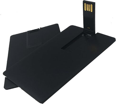 بطاقة ائتمان مخصصة لمحرك فلاش USB، بطاقة سوداء تحمل شعارك مطبوعًا عليها - كهدية ترويجية - بكميات كبيرة - قابلة للتخصيص (10 عبوات، 8 جيجابايت) in Kuwait