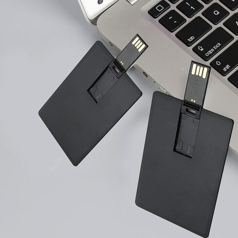 بطاقة ائتمان مخصصة لمحرك فلاش USB، بطاقة سوداء تحمل شعارك مطبوعًا عليها - كهدية ترويجية - بكميات كبيرة - قابلة للتخصيص (10 عبوات، 8 جيجابايت) in Kuwait