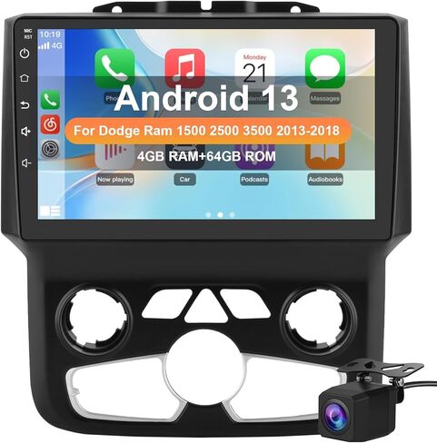 Car Radio Stereo for Dodge Ram 2013-2018 1500 2500 3500 Automatic AC 2+64G in Kuwait