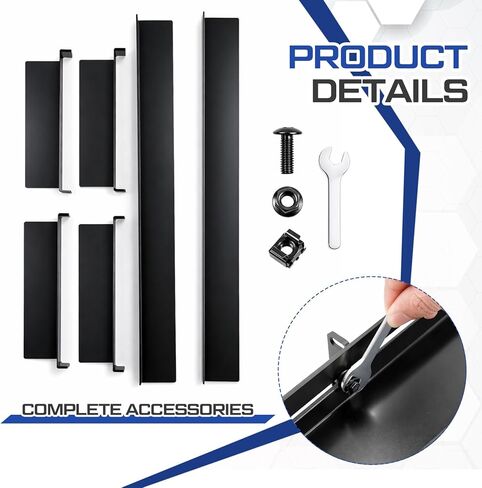 Lounsweer 1U 19 Inch Server Rack Rails 24-36 in Adjustable Depth for Universal 4-Post Rack Mount Rails, Mounting Hardware Included, for Network Equipment, Server, UPS Mounting Rail Kit in Saudi Arabia