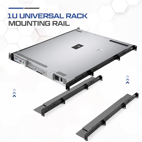 Lounsweer 1U 19 Inch Server Rack Rails 24-36 in Adjustable Depth for Universal 4-Post Rack Mount Rails, Mounting Hardware Included, for Network Equipment, Server, UPS Mounting Rail Kit in Saudi Arabia