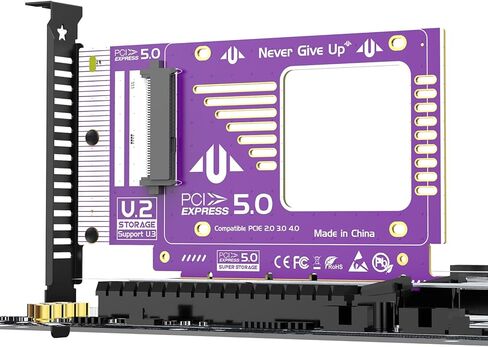 محول JEYI PCIe 5.0 X16 إلى Quad NVMe M.2 (بزاوية 45 درجة) PCIe إلى بطاقة توسيع NVMe، متوافق مع الإصدارات السابقة مع PCIe 4.0/3.0، يتطلب تشعب PCIe، ويدعم 4 × M.2 2280 SSDs لبطاقة NVMe RAID in Kuwait