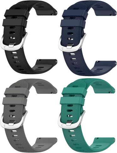 4 عبوات من الأربطة السيليكون المتوافقة مع Amazfit Active2/GTS/GTS 2/GTS 2 mini/GTS 2e/GTS 3/GTS 4/GTS 4 mini، سوار رياضي من السيليكون لـ Amazfit Bip U Pro/Bip 3 Pro/Bip للرجال والنساء in Kuwait