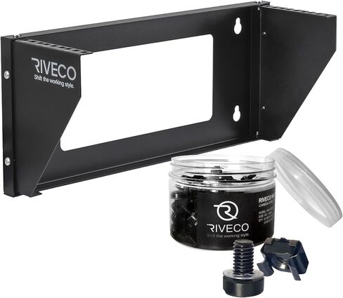 RIVECO 3U Wall Mount Rack for Network| Reinforced Heavy Load 66-99 LBS Server Racks Vertical & Horizontal Mounting for 19 inches IT & Studio Equipment & M6 Screws 50 Sets in Saudi Arabia