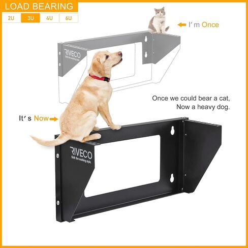 RIVECO 3U Wall Mount Rack for Network| Reinforced Heavy Load 66-99 LBS Server Racks Vertical & Horizontal Mounting for 19 inches IT & Studio Equipment & M6 Screws 50 Sets in Saudi Arabia