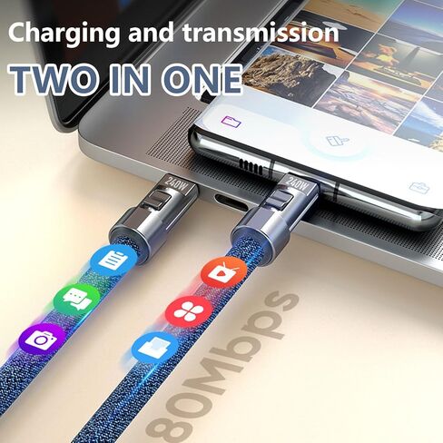 Crossbody Lanyard 4ft (120cm) – Cell Phone Neck & Shoulder Strap with Built-in 240W USB-C Charging Cable & Data Transfer – Durable Rope, Travel Essentials for iPhone 17/16/15 & Smartphones in Saudi Arabia