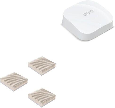 BoxWave Smart Gadget Compatible with Eero Pro 6E - TemperaCool Heatsink (3-Pack), Cooling Heat Absorption Aluminum - Metallic Silver in Saudi Arabia