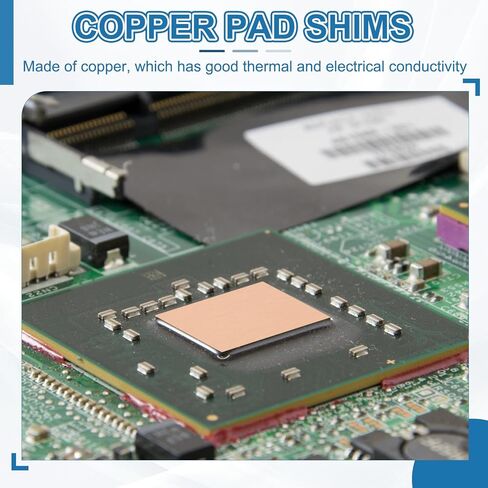 PATIKIL Copper Heatsink Pad Shims, 6 Pcs 15x15x0.1mm Copper Pad Shim IC Chipset GPU CPU Thermal Heatsink for Cooling Laptop Desktop Computer in Saudi Arabia