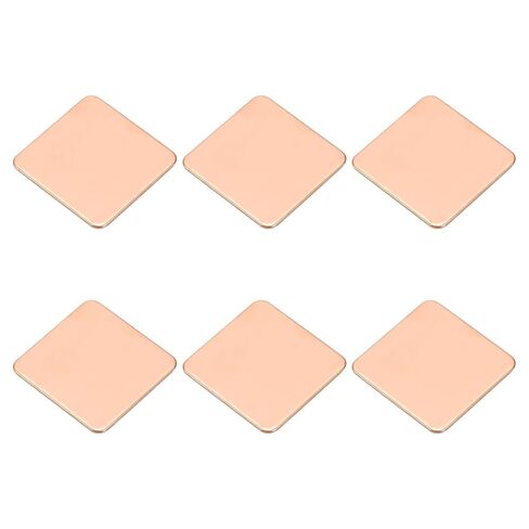 PATIKIL Copper Heatsink Pad Shims, 6 Pcs 15x15x0.1mm Copper Pad Shim IC Chipset GPU CPU Thermal Heatsink for Cooling Laptop Desktop Computer in Saudi Arabia