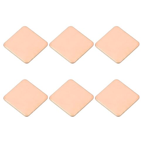PATIKIL Copper Heatsink Pad Shims, 6 Pcs 15x15x0.1mm Copper Pad Shim IC Chipset GPU CPU Thermal Heatsink for Cooling Laptop Desktop Computer in Saudi Arabia