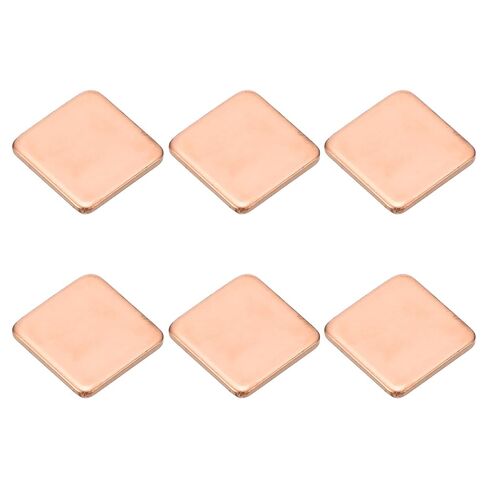 PATIKIL Copper Heatsink Pad Shims, 6 Pcs 15x15x0.1mm Copper Pad Shim IC Chipset GPU CPU Thermal Heatsink for Cooling Laptop Desktop Computer in Saudi Arabia