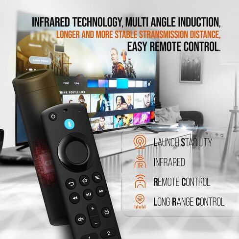 جهاز تحكم عن بعد صوتي بديل مناسب لجميع سلاسل Fire، لـ Stick 4K Max/4K (الجيل الأول/الثاني) وجميع أجهزة تلفزيون Fire-TCL Cube، وعصا التلفزيون (الجيل الثاني/الثالث)/Lite/HD، ولسلسلة Insignia Pioneer HD Omni in Kuwait