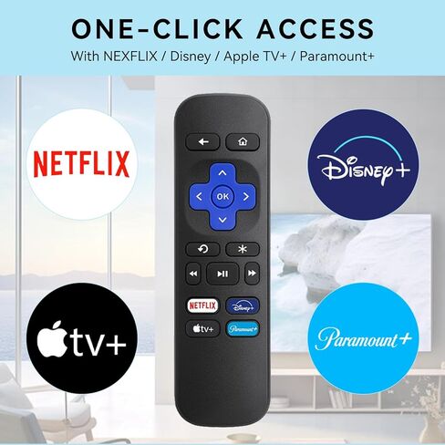 【عبوة من قطعتين】 مناسبة لبدائل جهاز التحكم عن بعد Roku - متوافقة مع Roku Box، Roku Player، Roku Express، Roku Premiere، Roku 1/2/3/4 (ليست لأي أجهزة تلفزيون أو عصي) in Kuwait