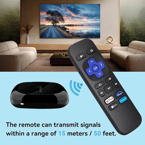 【عبوة من قطعتين】 مناسبة لبدائل جهاز التحكم عن بعد Roku - متوافقة مع Roku Box، Roku Player، Roku Express، Roku Premiere، Roku 1/2/3/4 (ليست لأي أجهزة تلفزيون أو عصي) in Kuwait