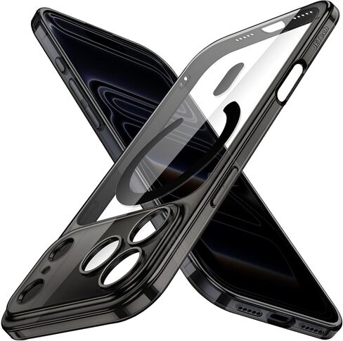 حافظة JETech مغناطيسية رفيعة لهاتف iPhone 17 Pro مقاس 6.3 بوصة متوافقة مع MagSafe، حماية كاملة لعدسة الكاميرا، غطاء هاتف واقٍ رفيع للغاية وخفيف الوزن وشفاف (شفاف) in Kuwait