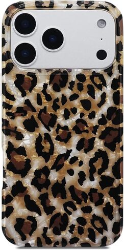 J.west Compatible with iPhone 17 Pro Max Case,Luxury Sparkle Translucent Clear Vintage Leopard Print Soft Silicone Cover for Girls Women Protective Phone Case for iPhone17Pro Max 6.9 inch Cheetah in Saudi Arabia