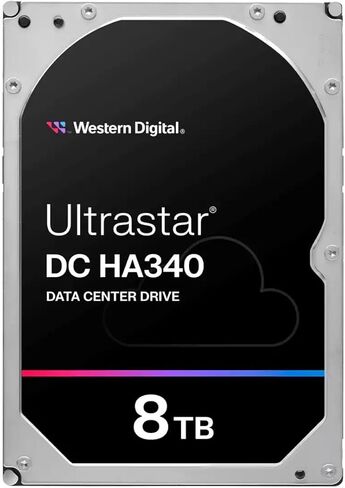 مركز بيانات القرص الصلب WD Ultrastar DC HA340 WUS721208BLE6L4 سعة 8 تيرابايت داخلي 3.5 بوصة SATA 6 جيجابت/ثانية 7200 دورة في الدقيقة المخزن المؤقت: 256 ميجابايت in Saudi Arabia