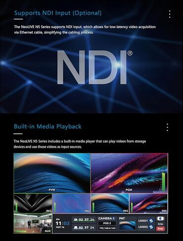 SPROLINK NeoLIVE N5S 5 قنوات إدخال، تصميم كمبيوتر محمول مع شاشة 10.1 بوصة، مع مدخلات مزدوجة 4K، ودعم مخرجات MV وPGM (Neolive N5S) in Kuwait