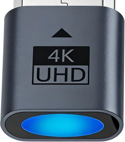 محاكي DP، محاكي إخراج الفيديو، محول المنفذ الرقمي، يحل مشكلات بدء تشغيل الأجهزة بدون رأس، يحسن مستوى سلاسة البث، أجهزة ملحقات الكمبيوتر المحمول، حجم صغير الحجم يناسب المنفذ in Kuwait