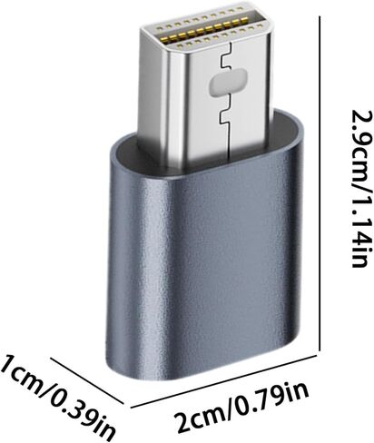 Fit Plug - رسومات 4K، شبح الشاشة الافتراضية، إشارة عالية الدقة، يفتح ميزات الوصول إلى سطح المكتب عن بعد، مستلزمات خادم الكمبيوتر، موصل مطلي بالذهب يستخدم لتعدين مضيف الكمبيوتر in Kuwait