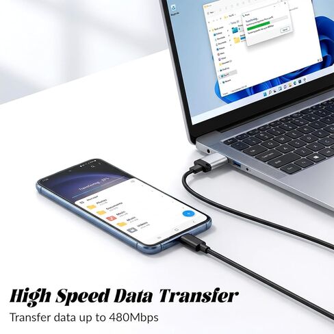 2 حزمة USB C أنثى إلى USB ذكر محول، USB2.0 محول، نوع C إلى USB محول كابل شاحن للكمبيوتر المحمول شاحن سيارة سماعة رأس الكمبيوتر in Saudi Arabia