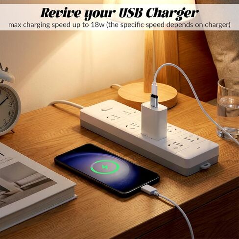 2 حزمة USB C أنثى إلى USB ذكر محول، USB2.0 محول، نوع C إلى USB محول كابل شاحن للكمبيوتر المحمول شاحن سيارة سماعة رأس الكمبيوتر in Saudi Arabia