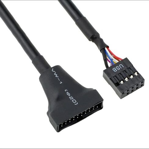 كابل رأس USB 3.0 إلى USB 2.0 بطول 0.15 متر، محول موصل داخلي للوحة الأم من 19 دبوس إلى 9 دبوس in Kuwait