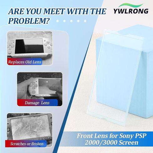 Front Glass Lens for PSP 1000/2000/3000 Touch Screen Outer Lens Cover Panel Front Display Replacement (No LCD and Touch Digitizer) in Saudi Arabia